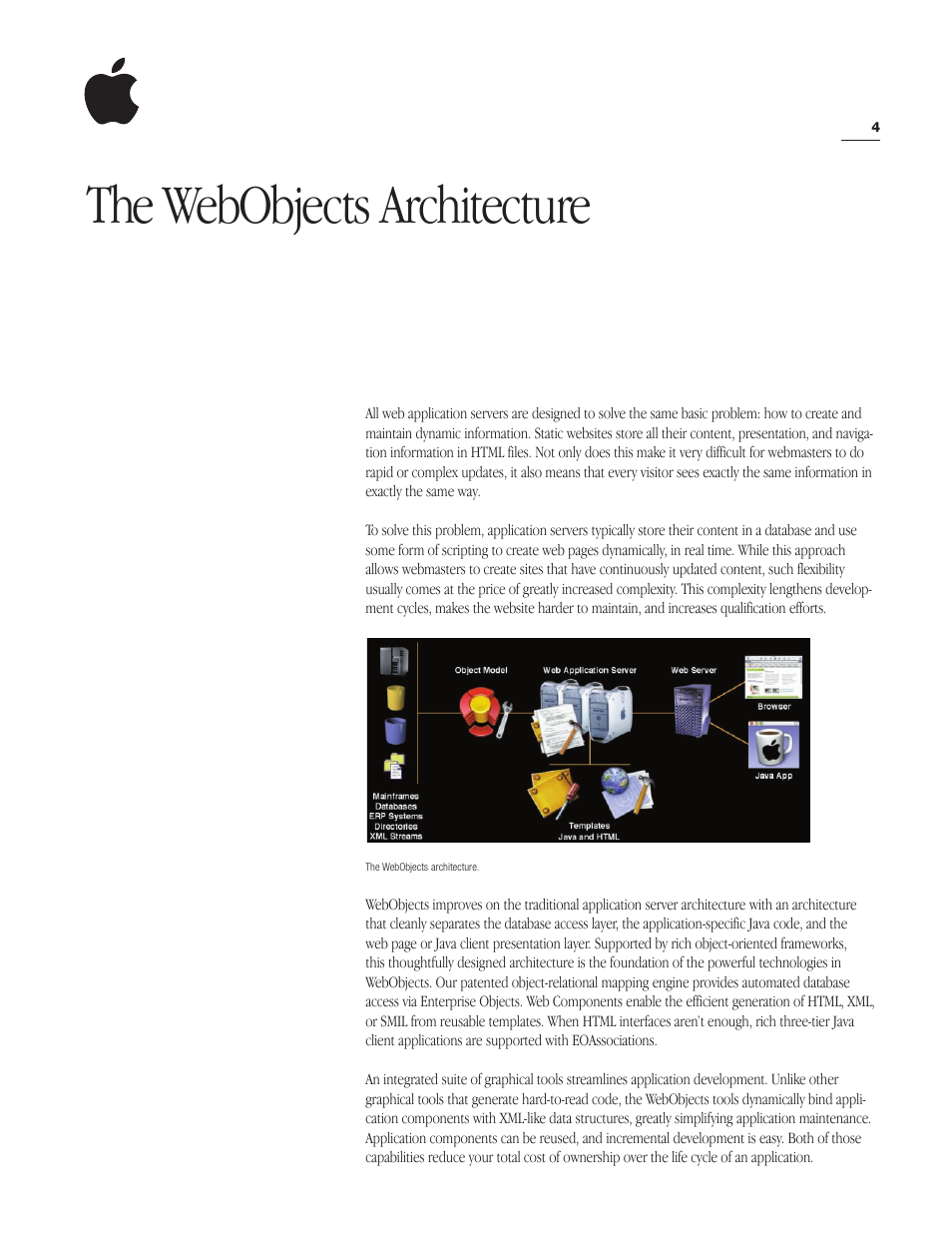 The webobjects architecture | Apple WebObjects 5 User Manual | Page 4 / 16