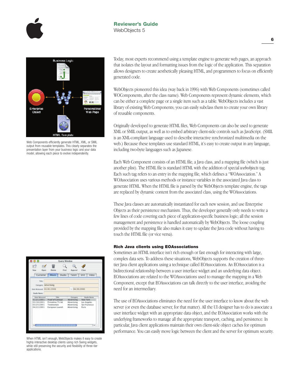 Apple WebObjects 5 User Manual | Page 6 / 16