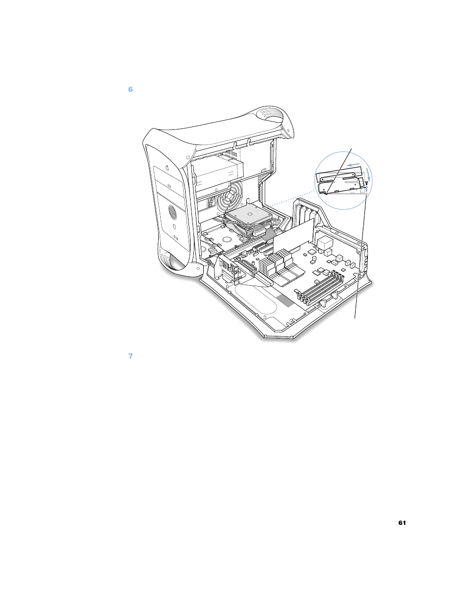 Replace the carrier and drive | Apple Power Mac G4 (Gigabit Ethernet) User Manual | Page 61 / 92