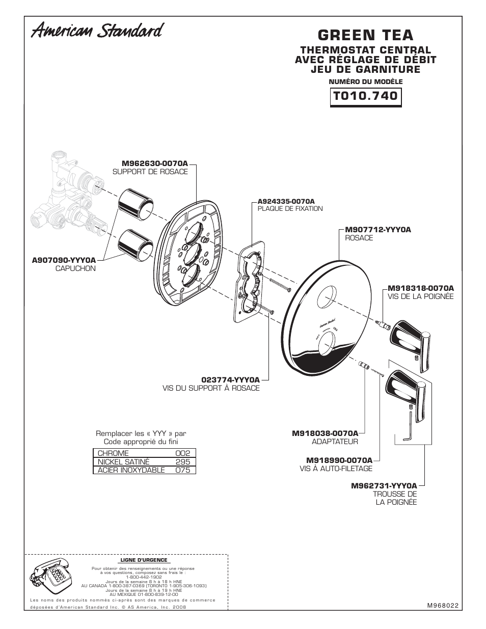 Green tea | American Standard T010.740 User Manual | Page 8 / 12