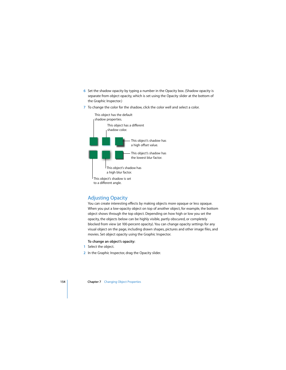Adjusting opacity | Apple Pages 2 User Manual | Page 154 / 250