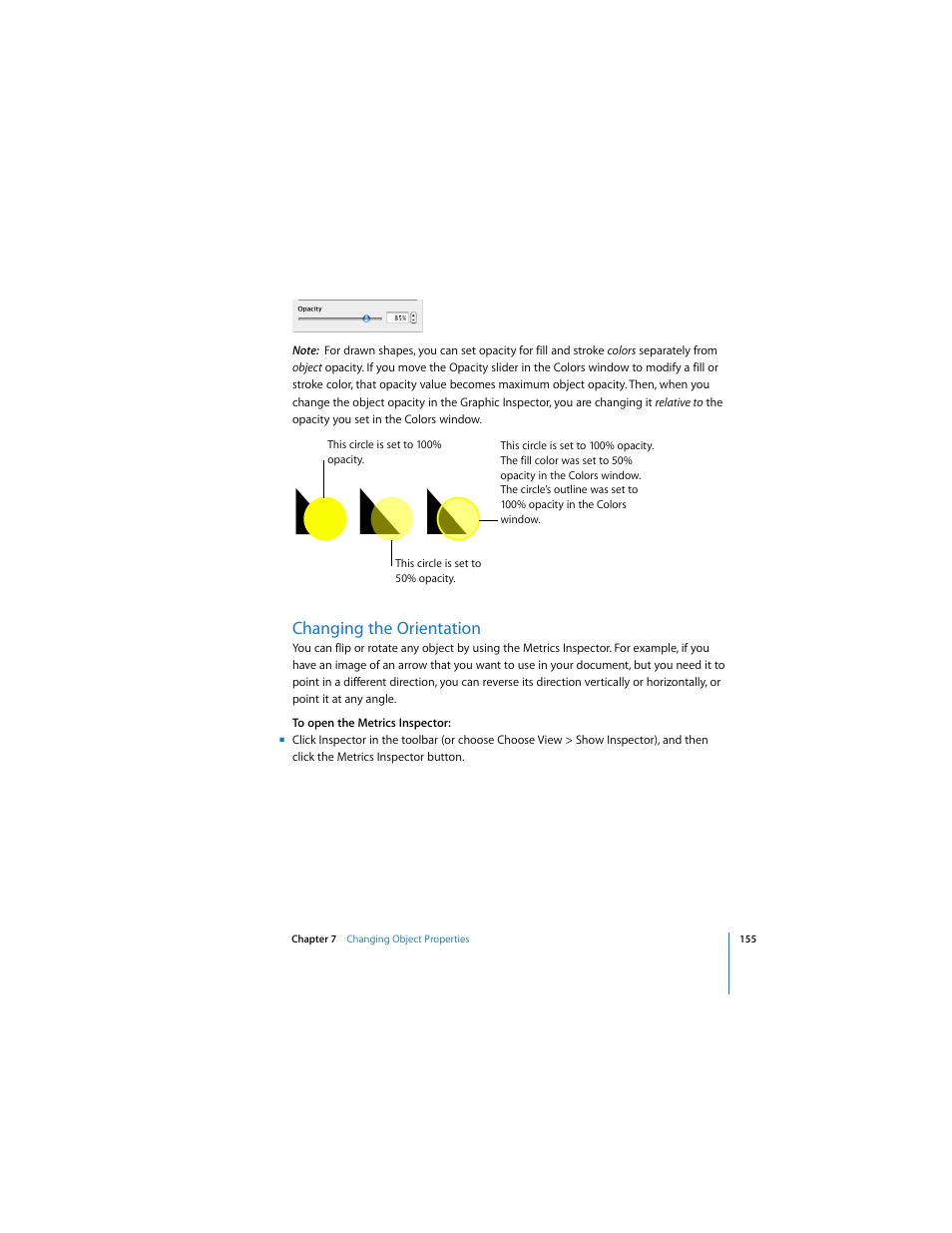 Changing the orientation | Apple Pages 2 User Manual | Page 155 / 250
