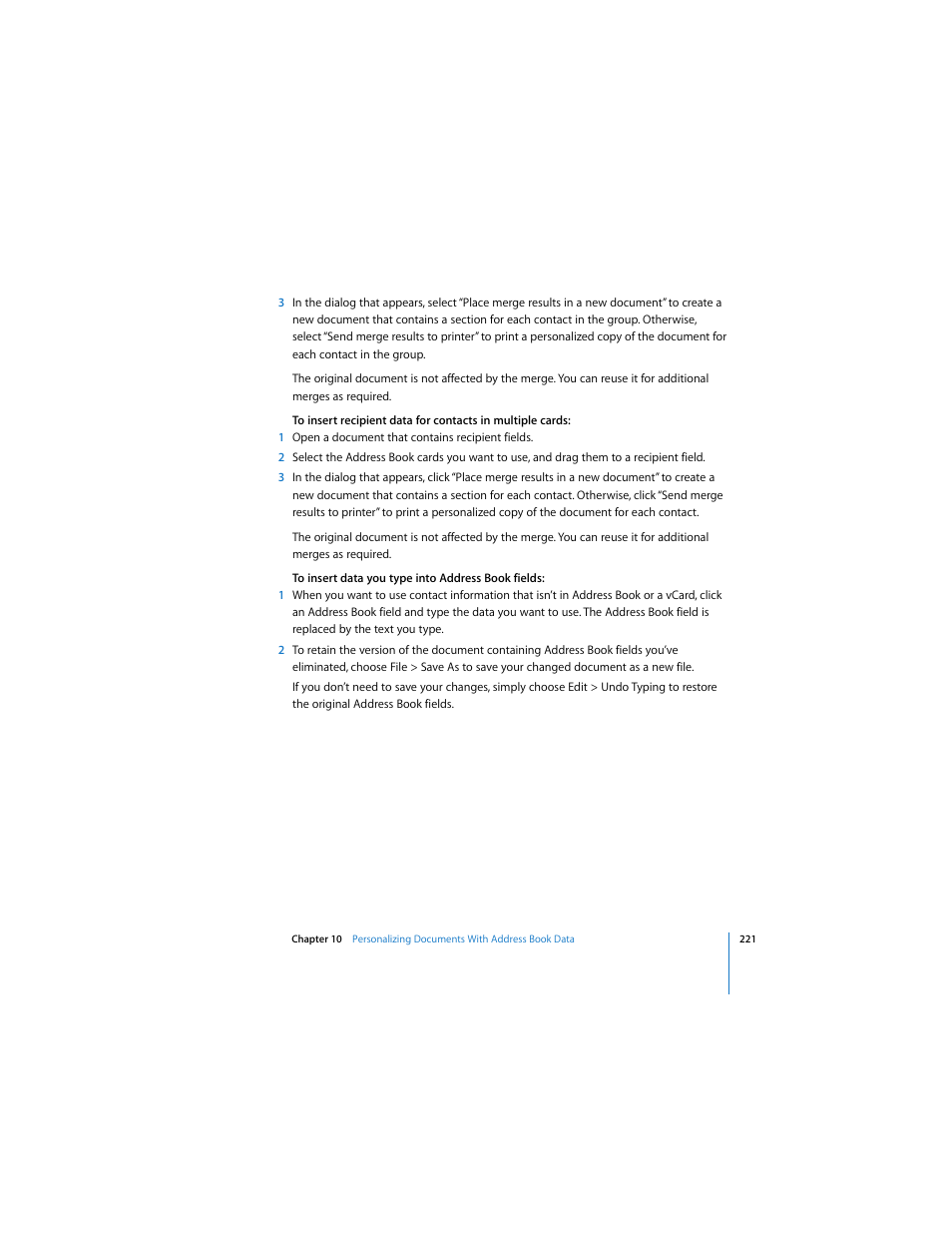 Apple Pages 2 User Manual | Page 221 / 250