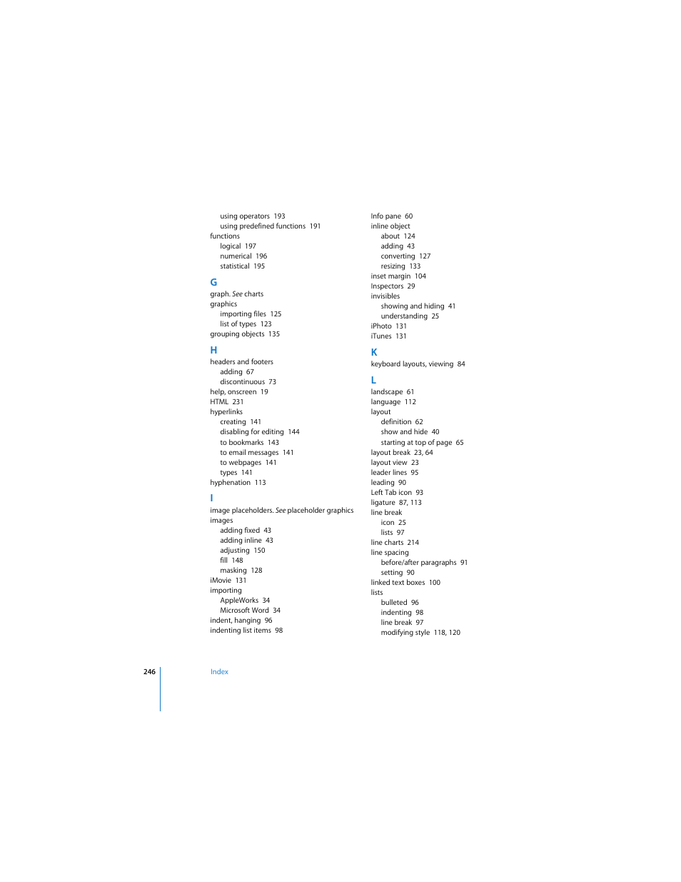 Apple Pages 2 User Manual | Page 246 / 250