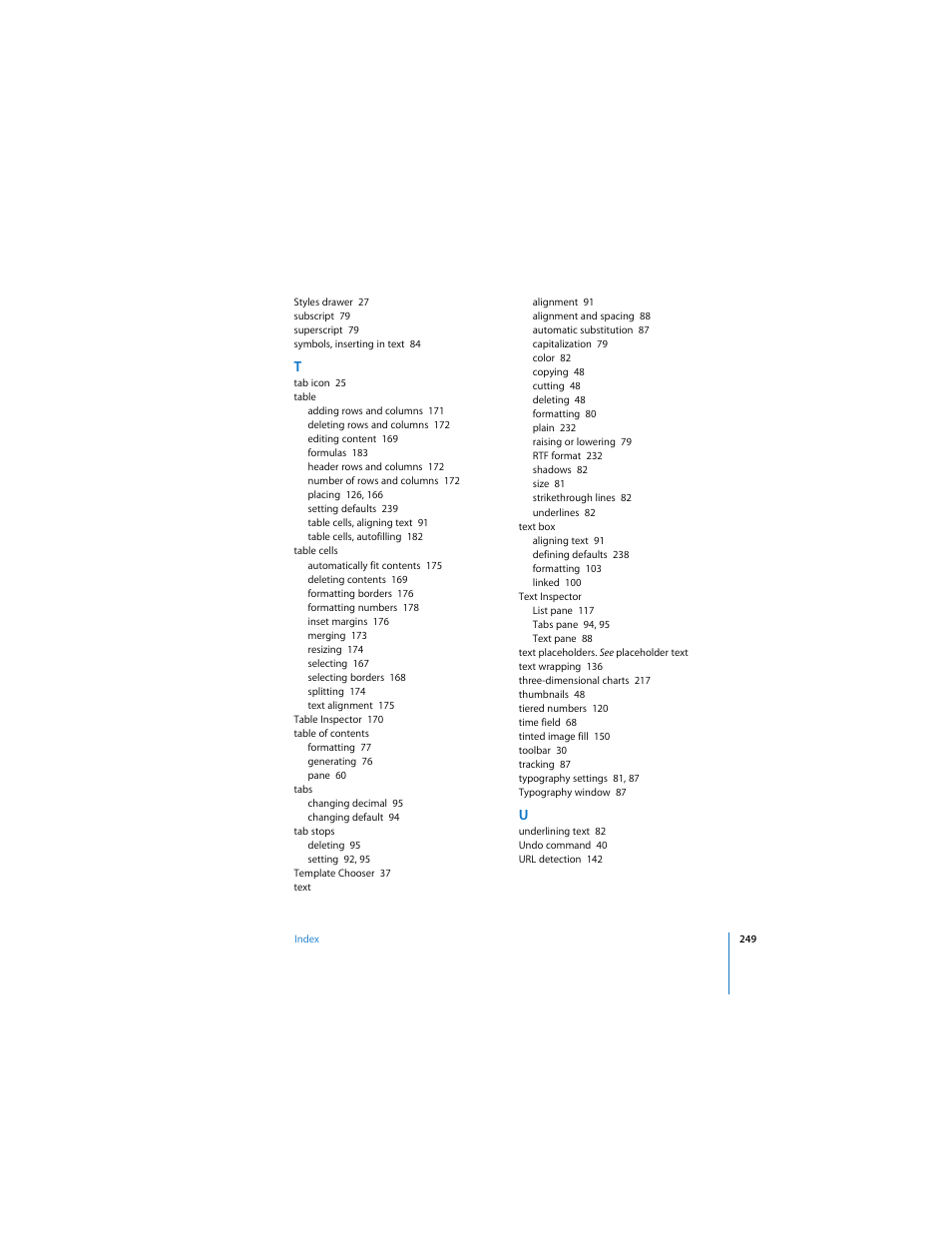 Apple Pages 2 User Manual | Page 249 / 250
