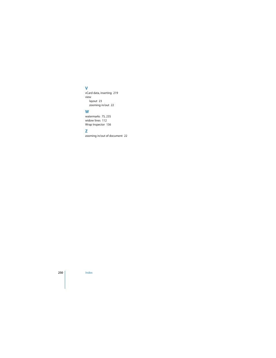 Apple Pages 2 User Manual | Page 250 / 250