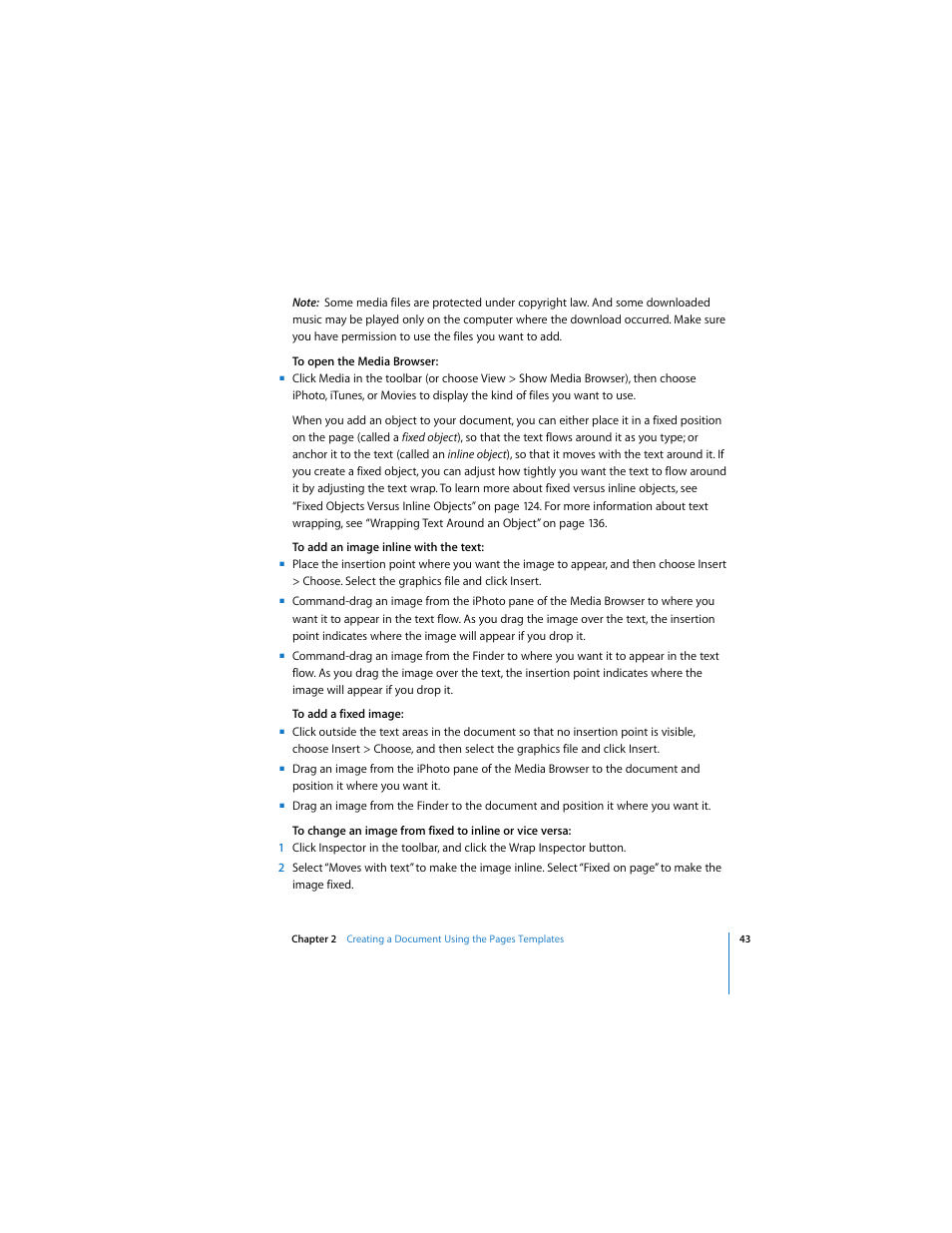 Apple Pages 2 User Manual | Page 43 / 250