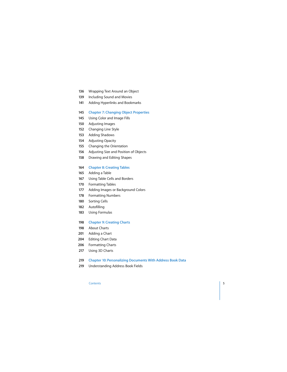 Apple Pages 2 User Manual | Page 5 / 250