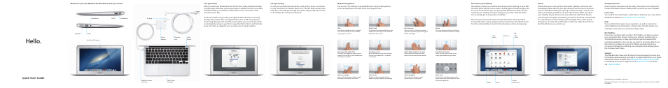 Apple MacBook Air (11-inch, Mid 2013) User Manual | 2 pages