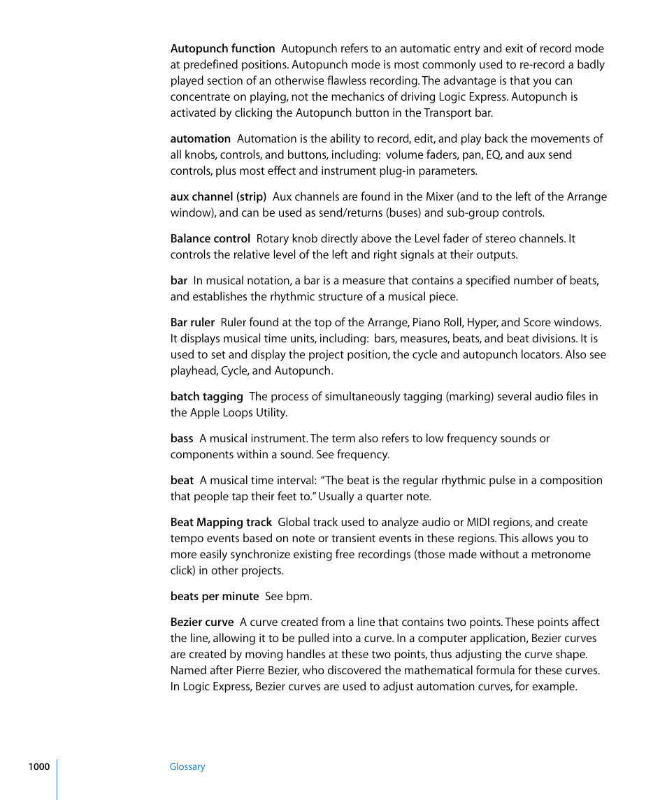 Apple Logic Express 8 User Manual | Page 1000 / 1055