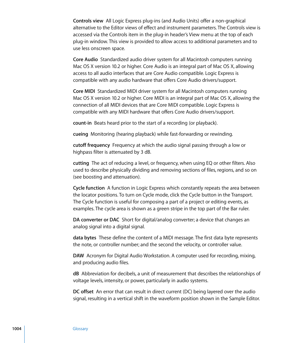 Apple Logic Express 8 User Manual | Page 1004 / 1055