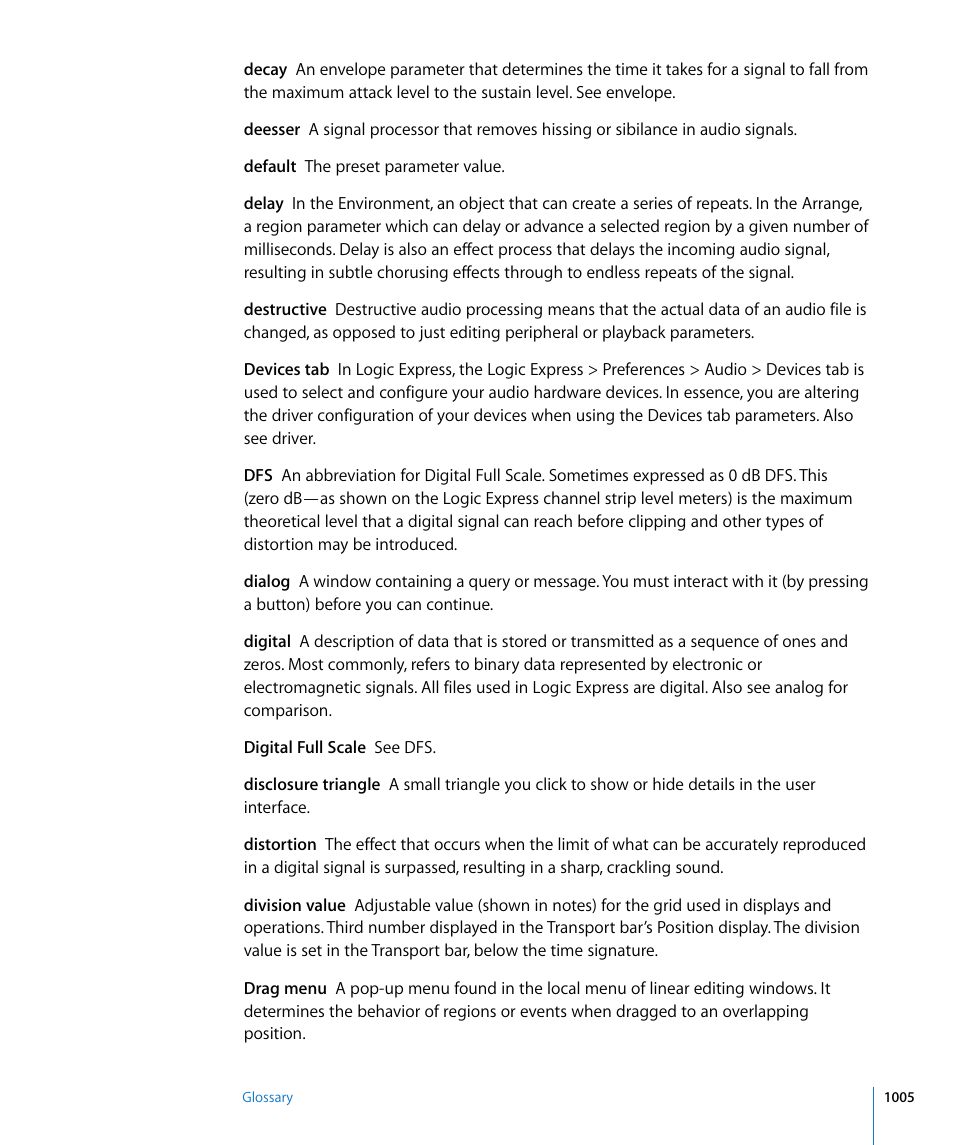 Apple Logic Express 8 User Manual | Page 1005 / 1055