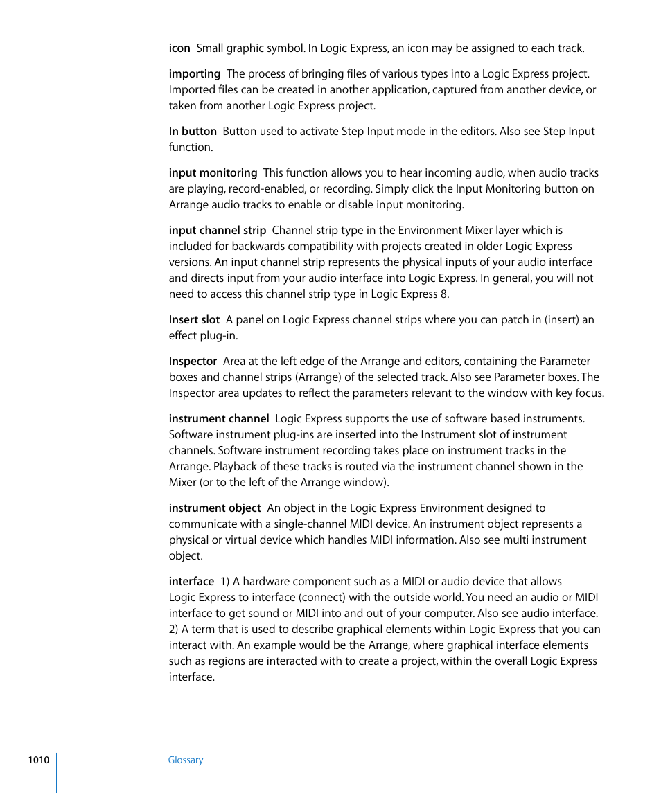 Apple Logic Express 8 User Manual | Page 1010 / 1055