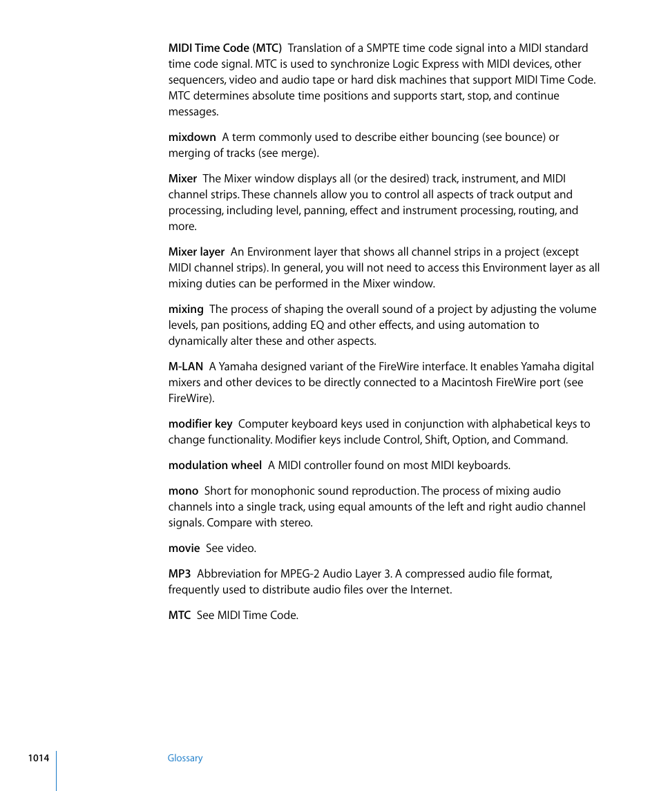 Apple Logic Express 8 User Manual | Page 1014 / 1055