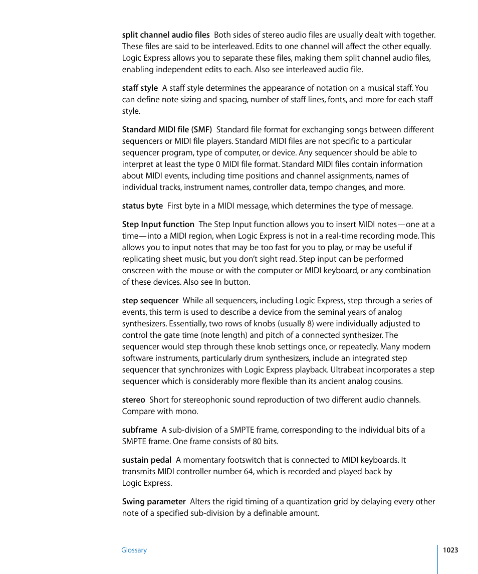 Apple Logic Express 8 User Manual | Page 1023 / 1055