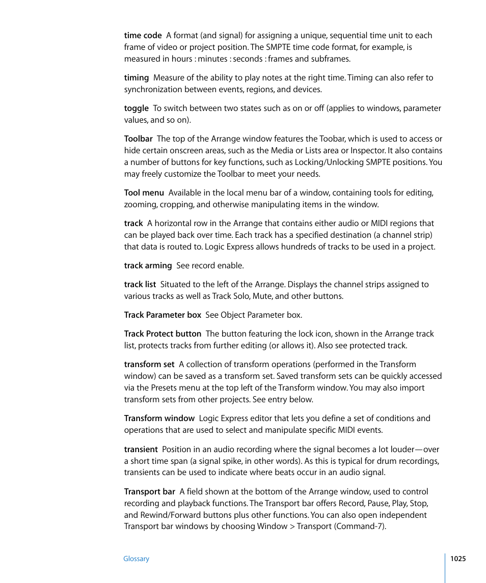 Apple Logic Express 8 User Manual | Page 1025 / 1055
