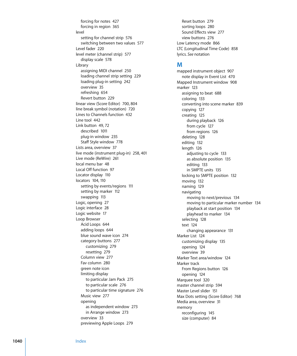 Apple Logic Express 8 User Manual | Page 1040 / 1055