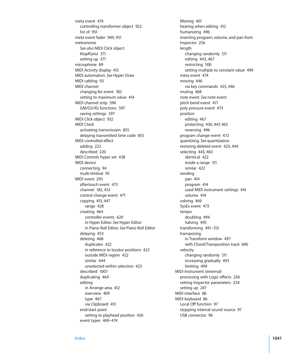 Apple Logic Express 8 User Manual | Page 1041 / 1055