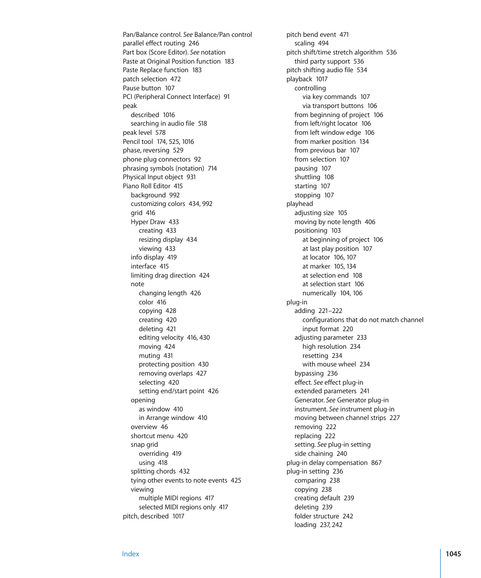 Apple Logic Express 8 User Manual | Page 1045 / 1055