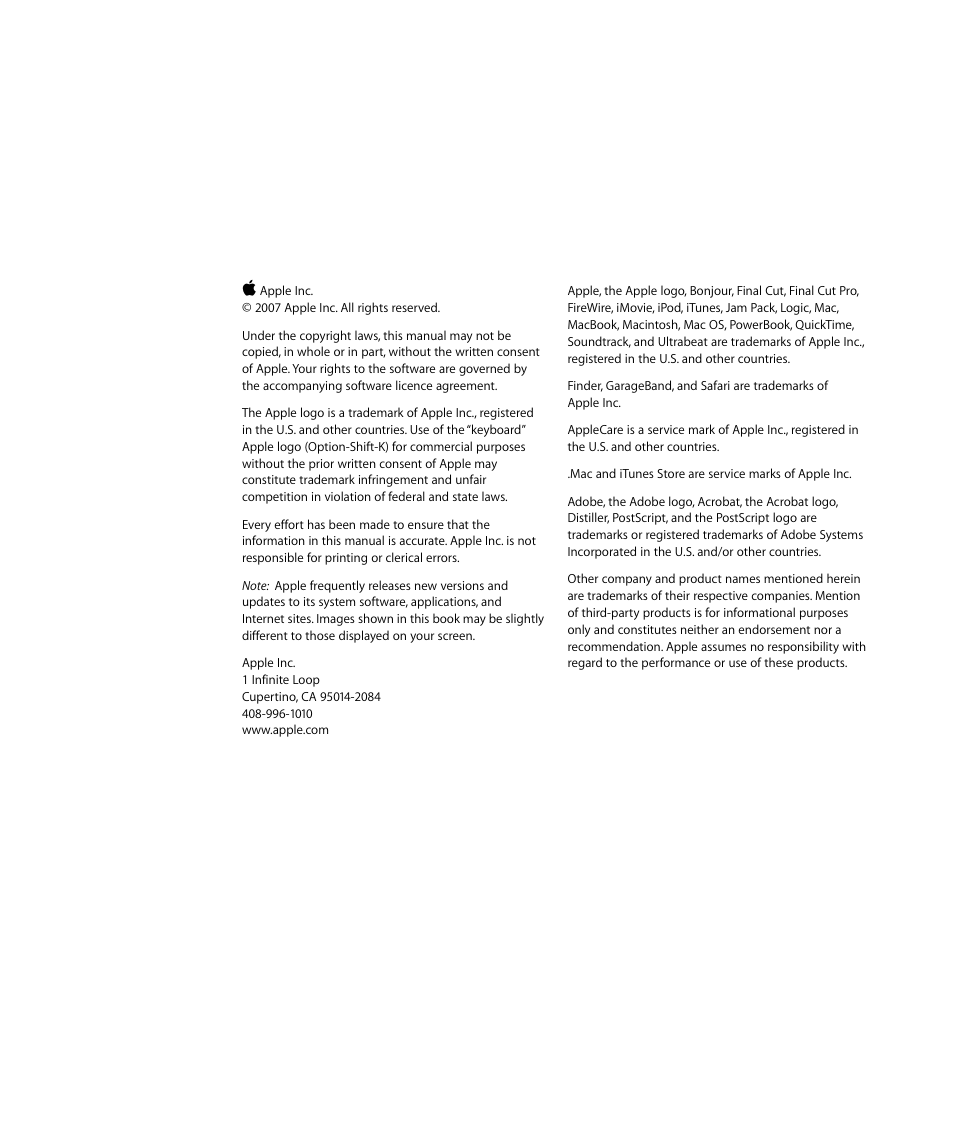 Apple Logic Express 8 User Manual | Page 2 / 1055