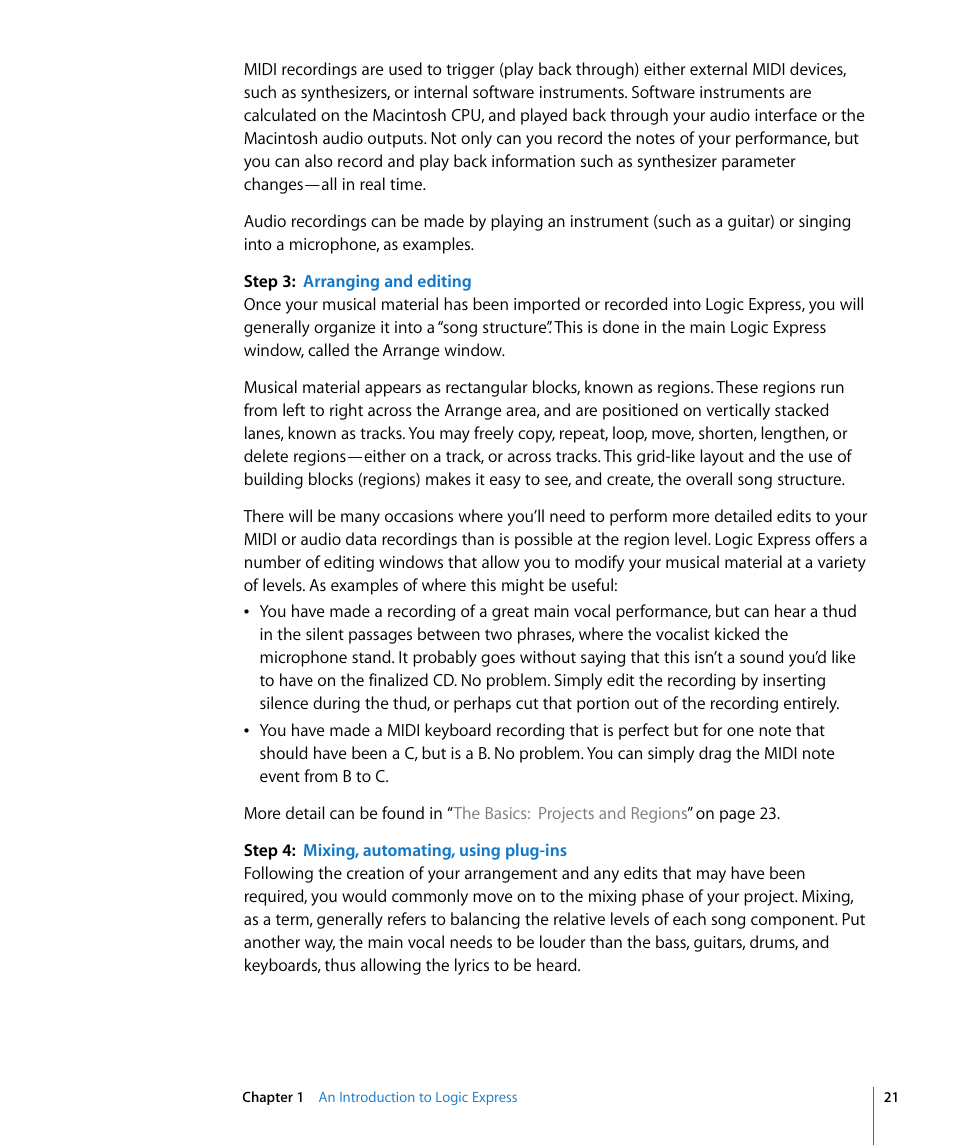 Apple Logic Express 8 User Manual | Page 21 / 1055