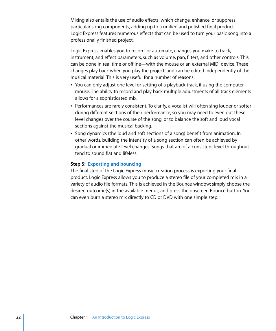 Apple Logic Express 8 User Manual | Page 22 / 1055