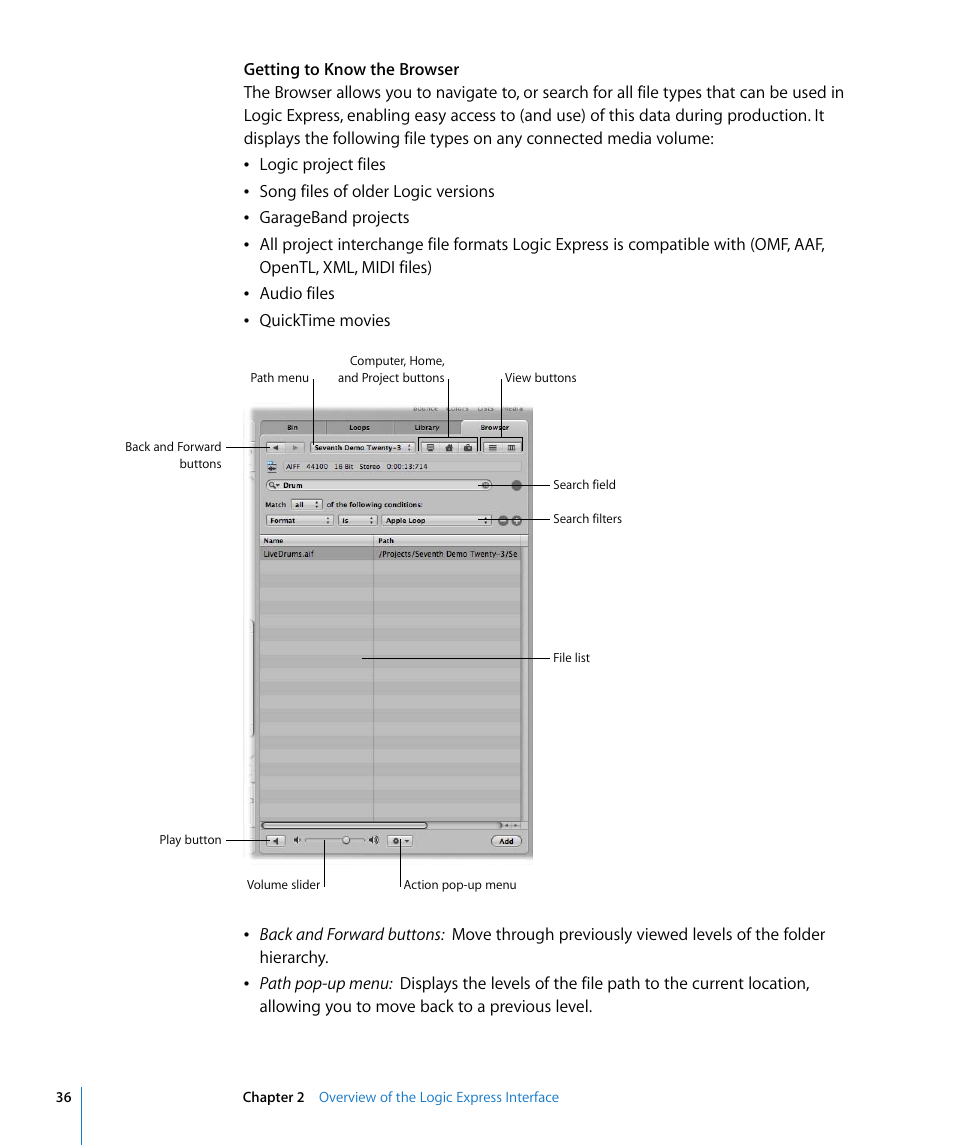 Apple Logic Express 8 User Manual | Page 36 / 1055