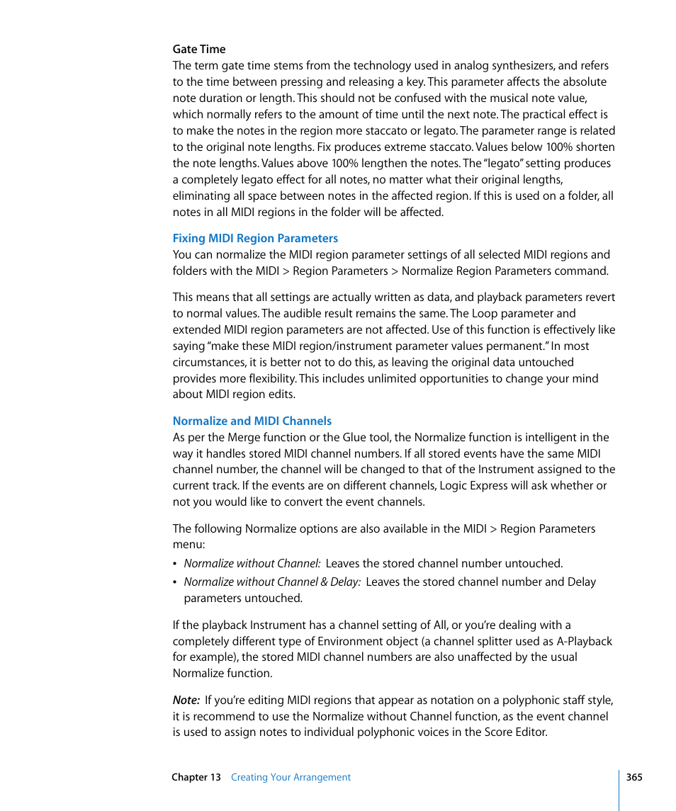 Apple Logic Express 8 User Manual | Page 365 / 1055
