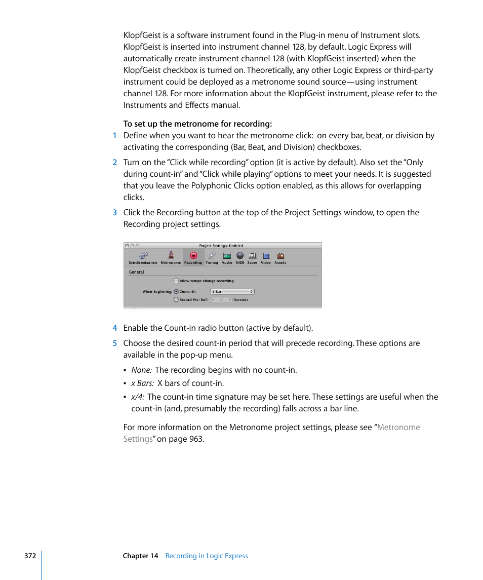 Apple Logic Express 8 User Manual | Page 372 / 1055