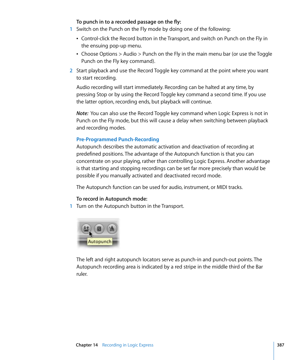 Apple Logic Express 8 User Manual | Page 387 / 1055