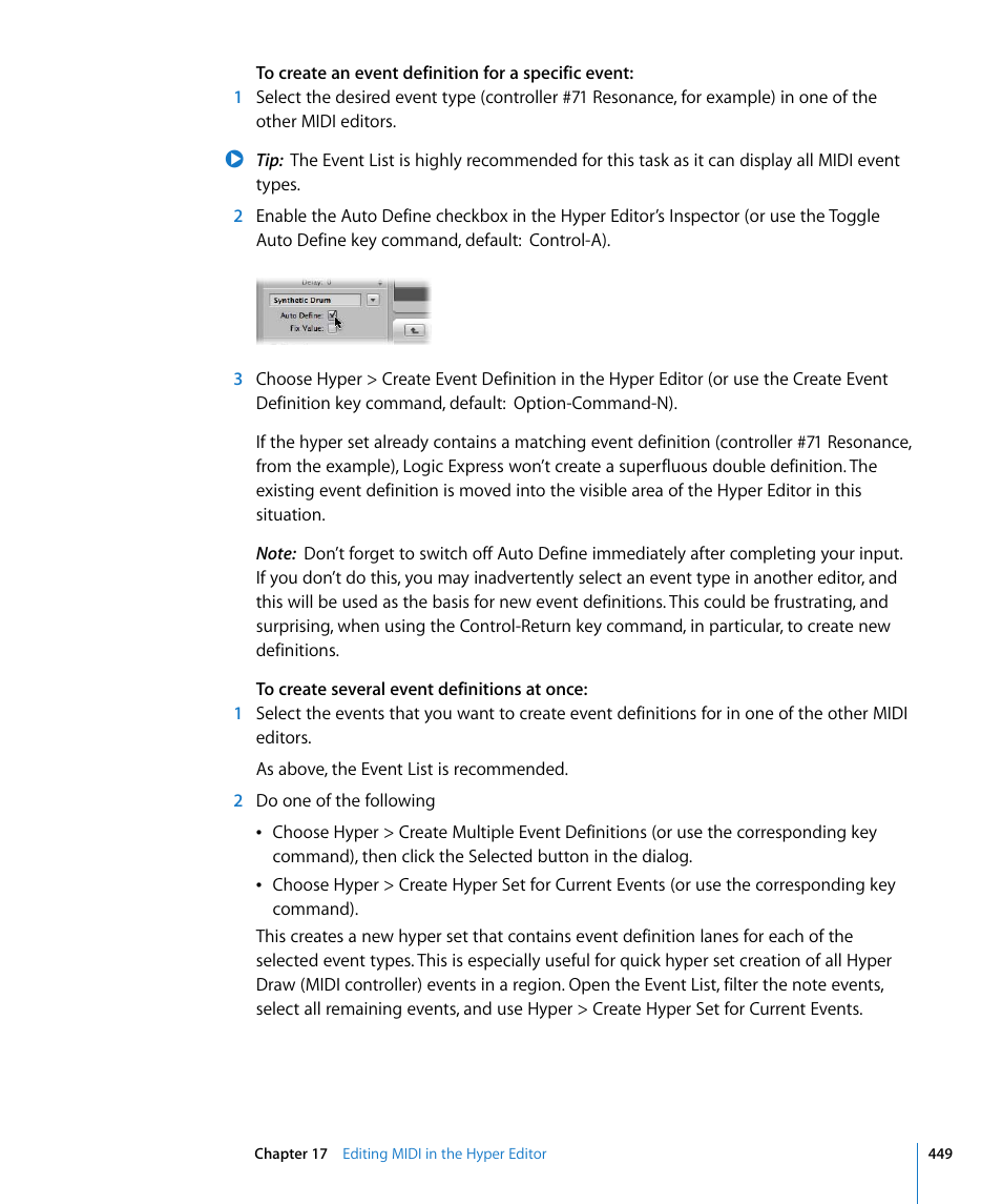 Apple Logic Express 8 User Manual | Page 449 / 1055