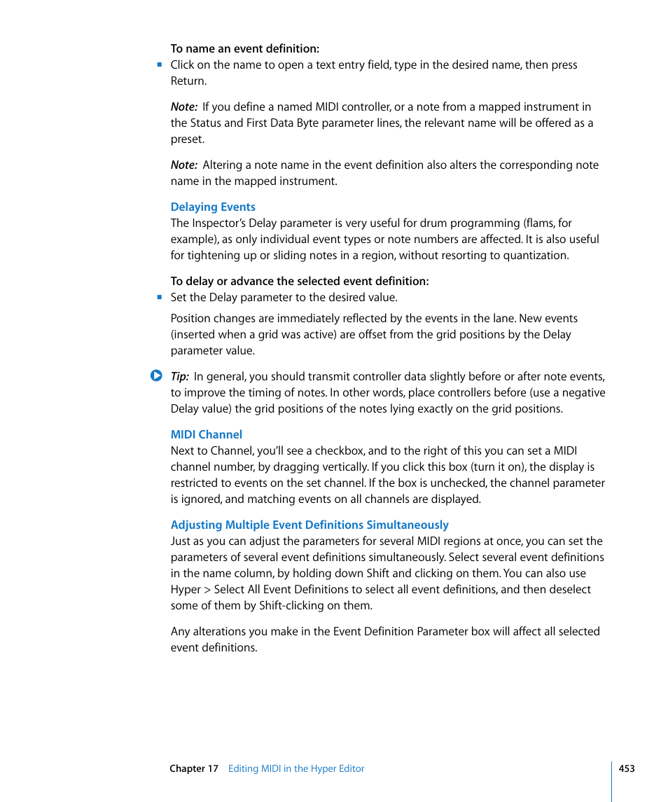Definitions (see | Apple Logic Express 8 User Manual | Page 453 / 1055