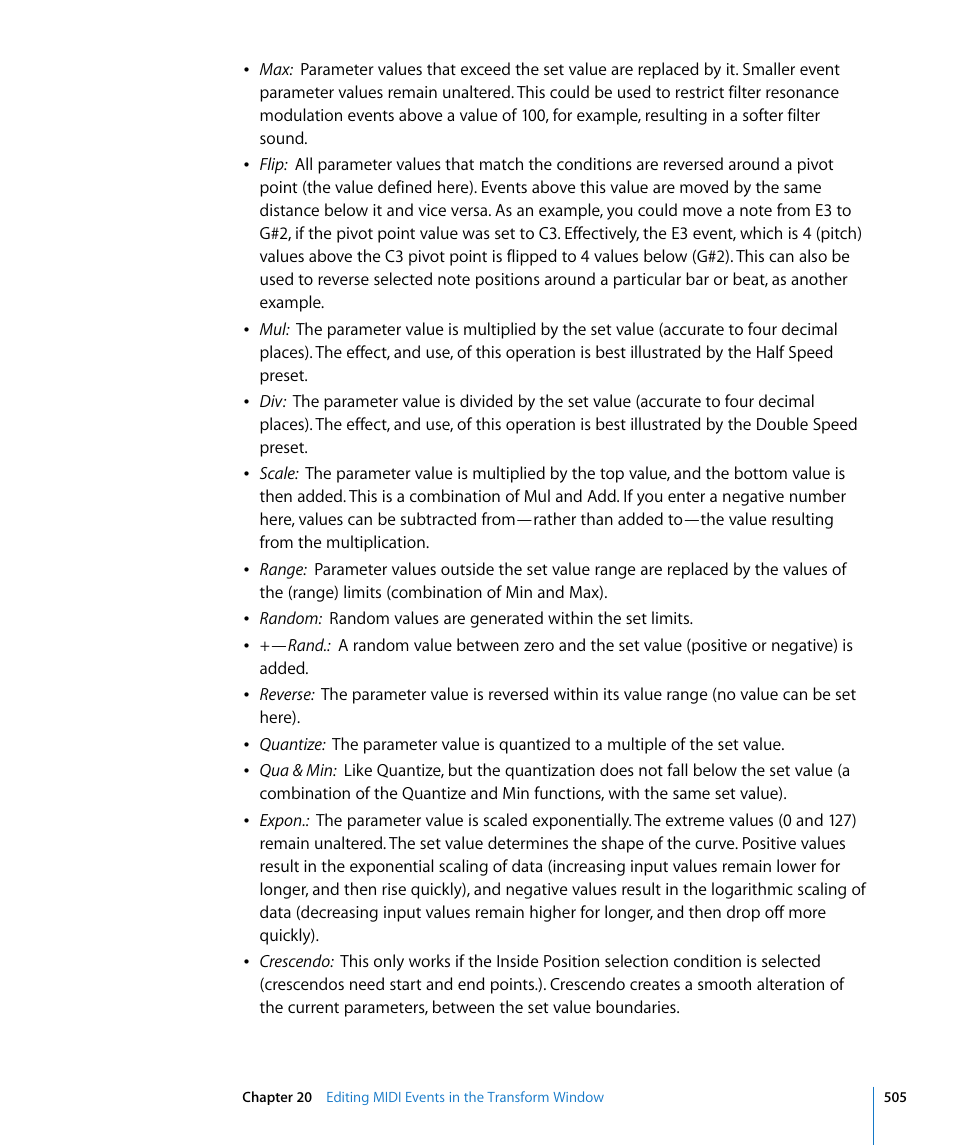 Apple Logic Express 8 User Manual | Page 505 / 1055