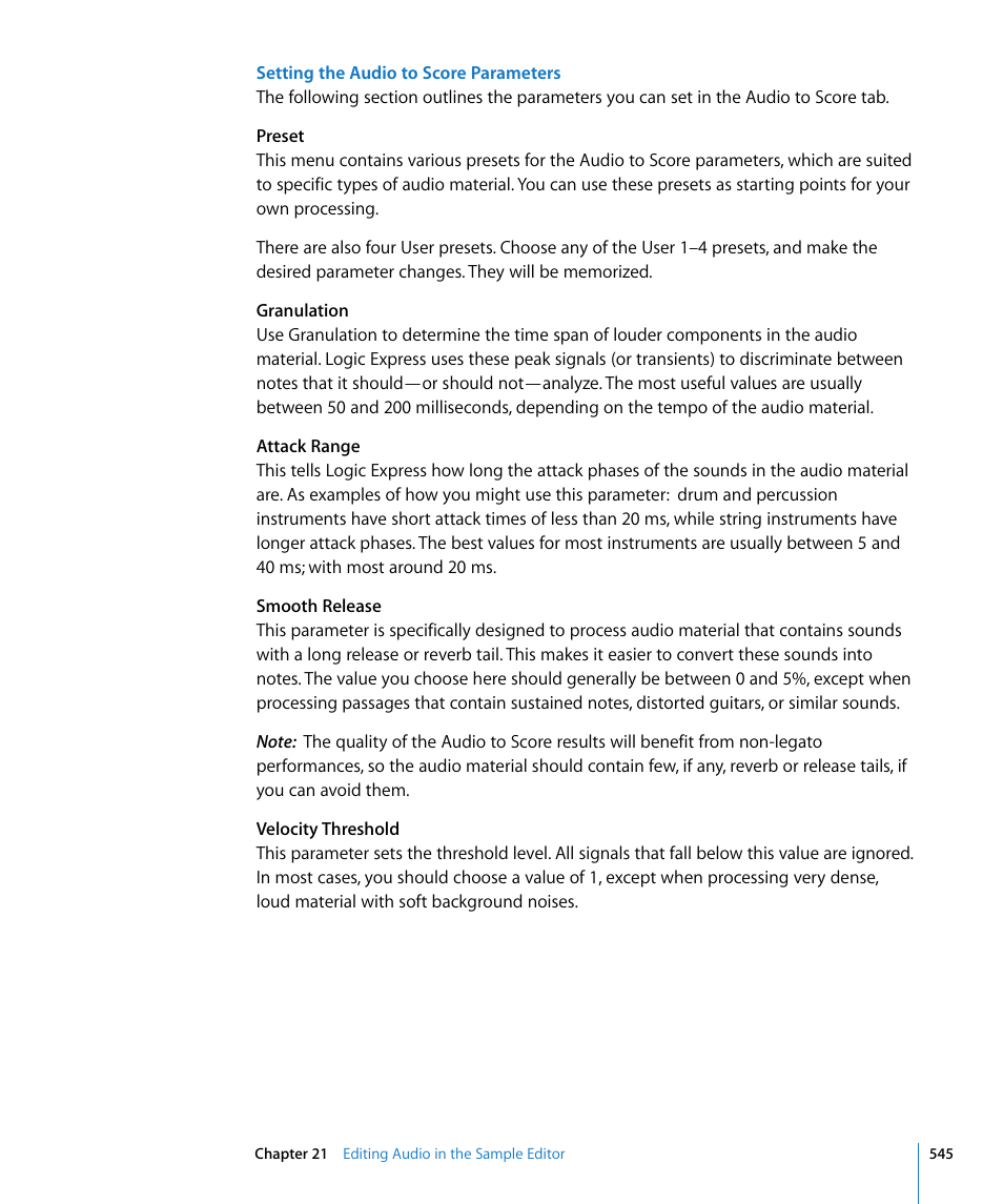 Apple Logic Express 8 User Manual | Page 545 / 1055