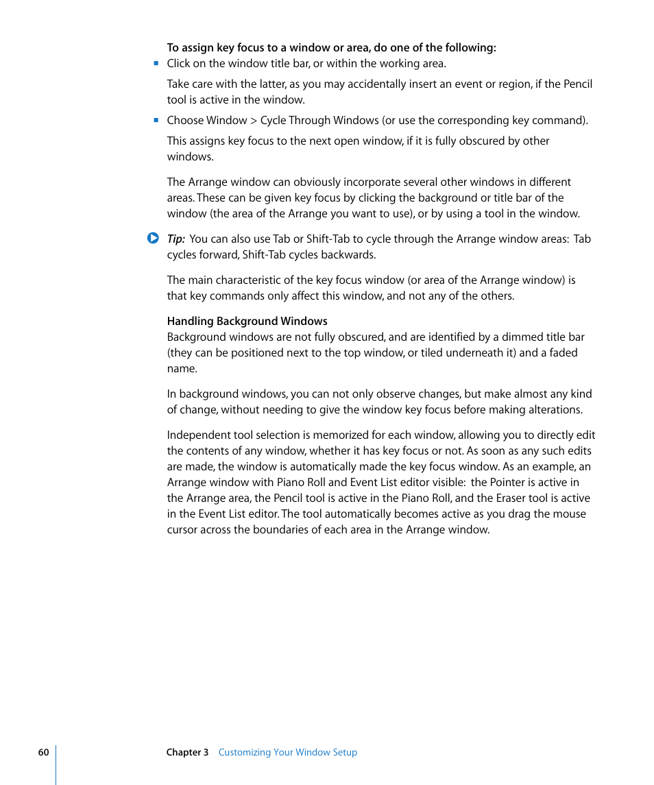Apple Logic Express 8 User Manual | Page 60 / 1055