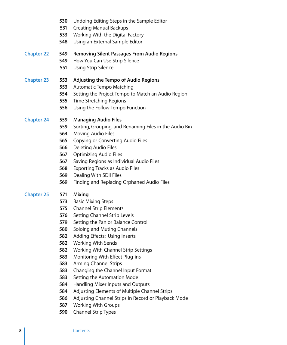 Apple Logic Express 8 User Manual | Page 8 / 1055