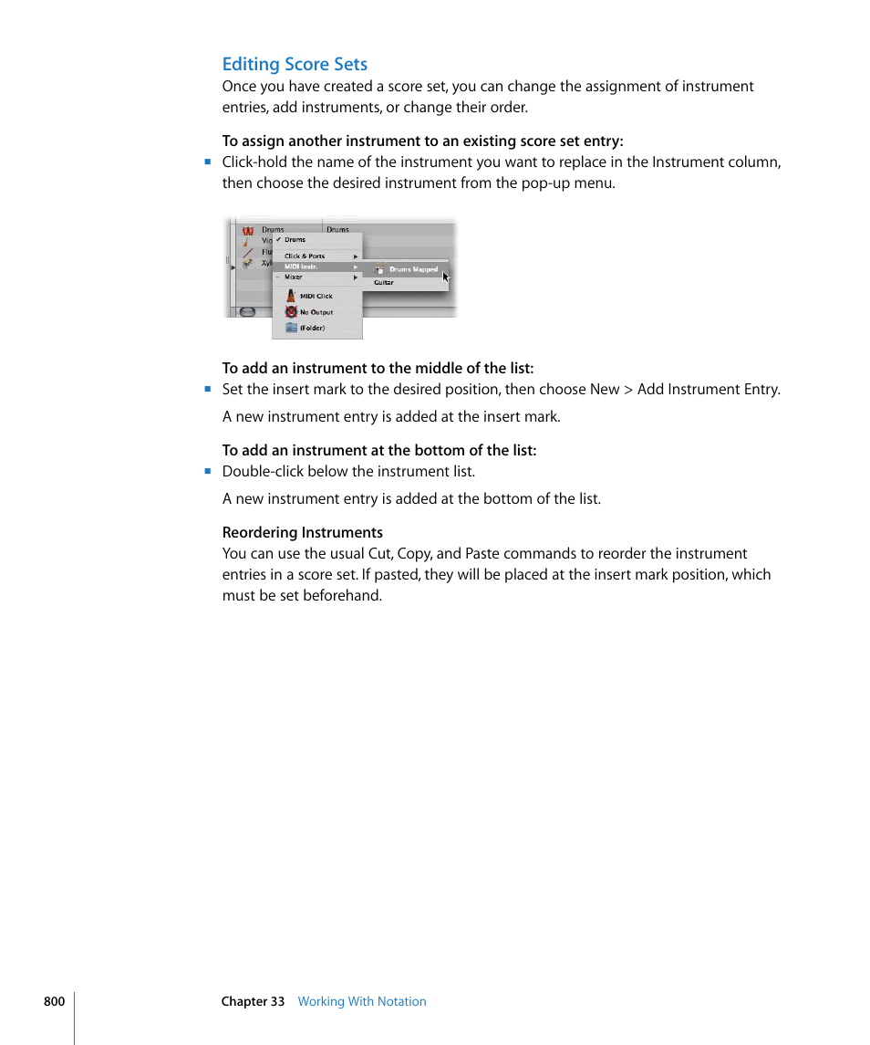 Editing score sets | Apple Logic Express 8 User Manual | Page 800 / 1055