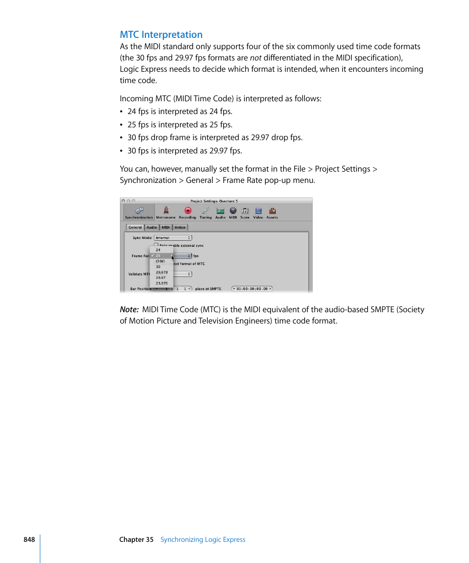 Mtc interpretation | Apple Logic Express 8 User Manual | Page 848 / 1055