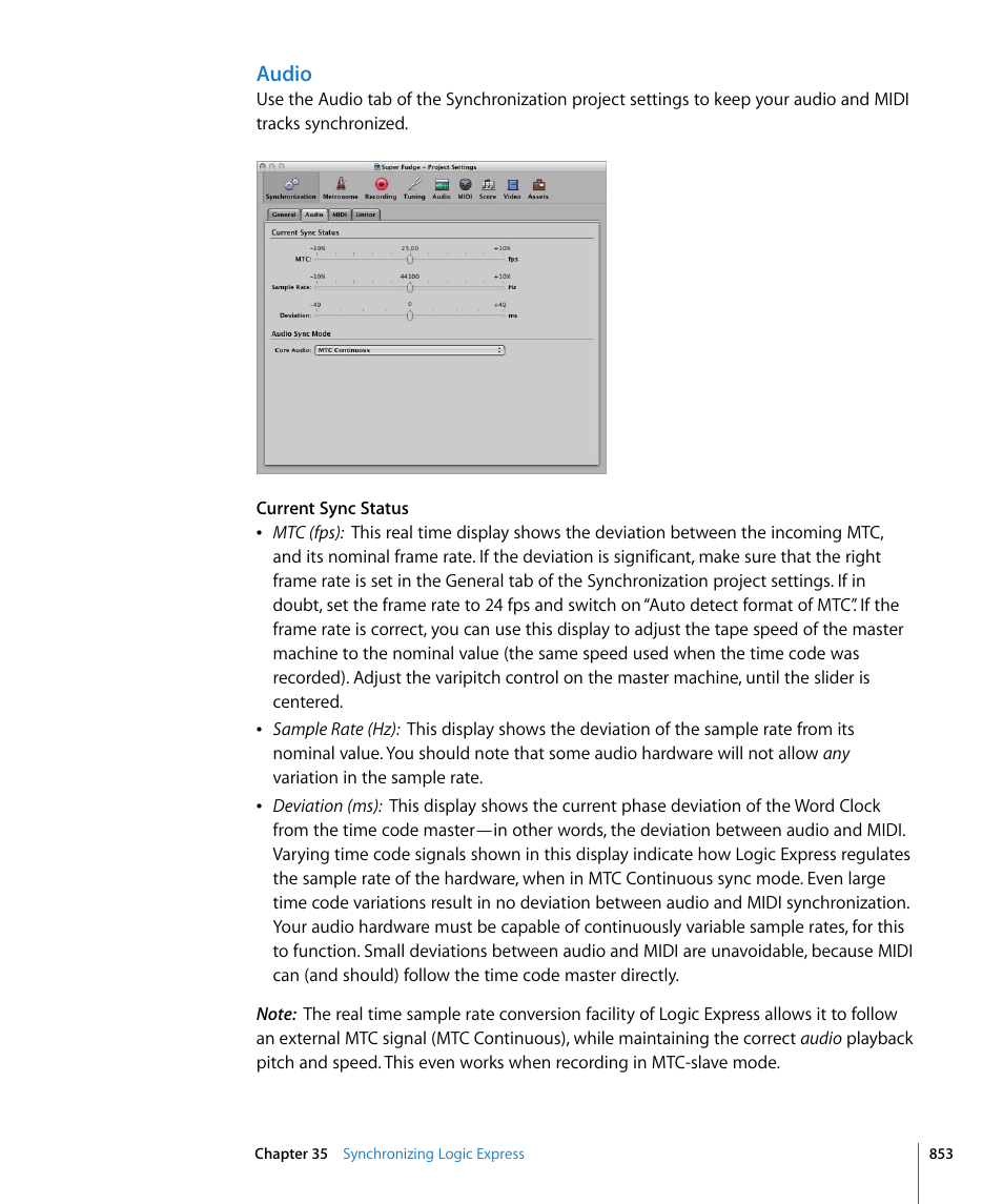 Audio | Apple Logic Express 8 User Manual | Page 853 / 1055