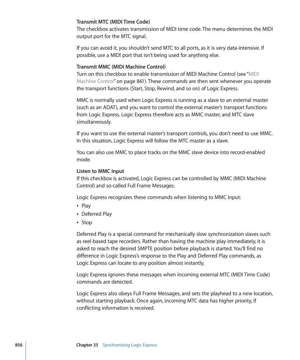 Apple Logic Express 8 User Manual | Page 856 / 1055