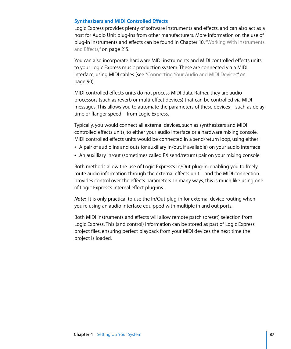 Apple Logic Express 8 User Manual | Page 87 / 1055