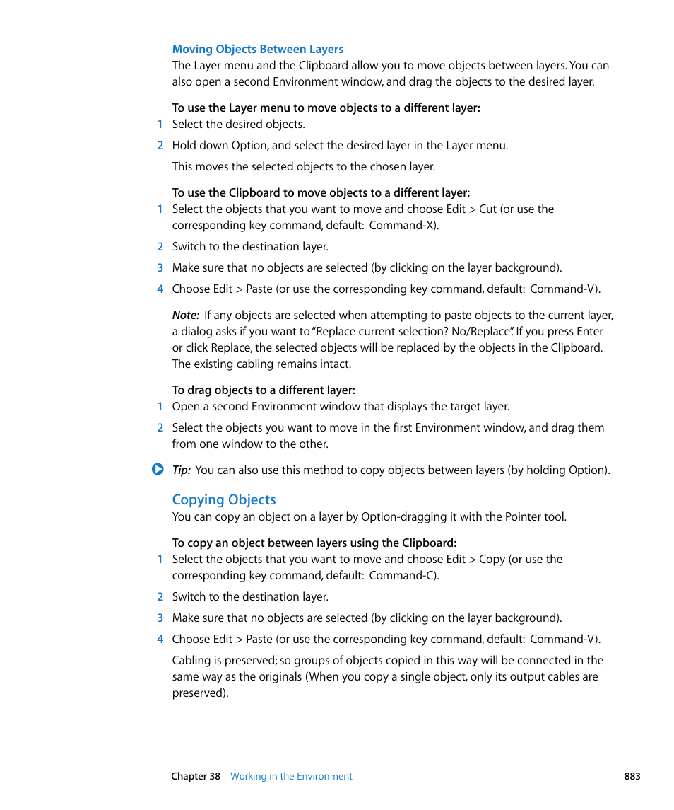 Copying objects | Apple Logic Express 8 User Manual | Page 883 / 1055