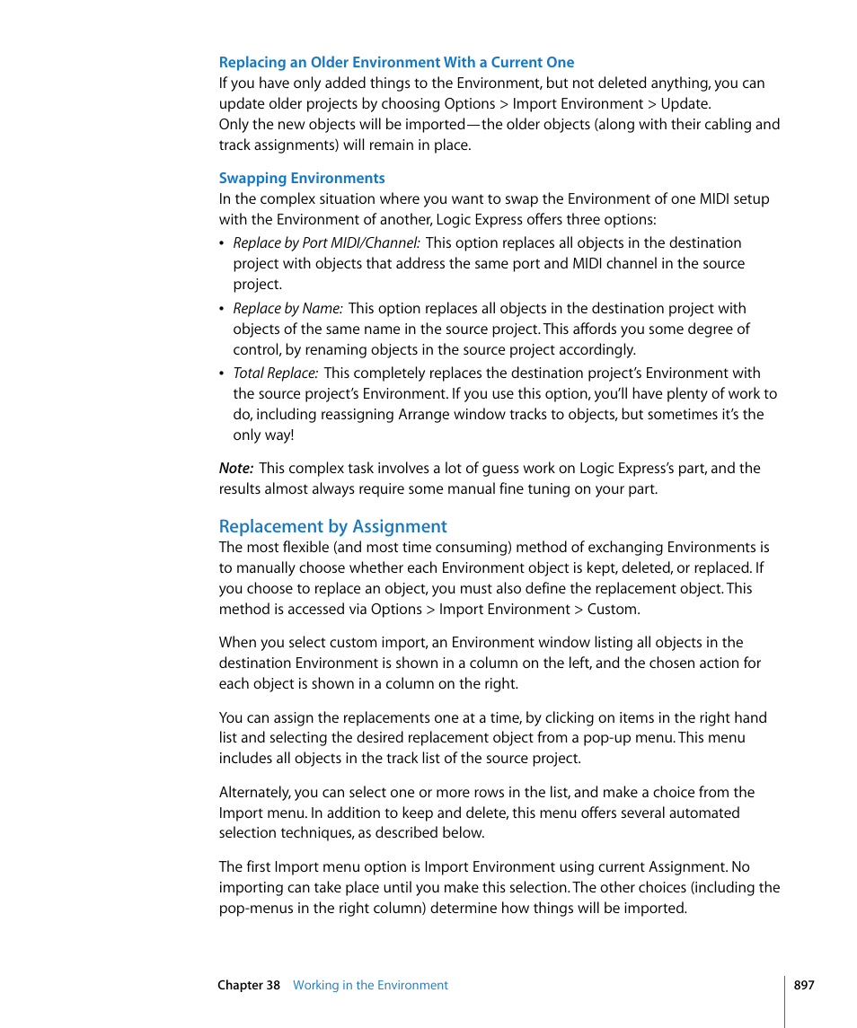 Replacement by assignment | Apple Logic Express 8 User Manual | Page 897 / 1055