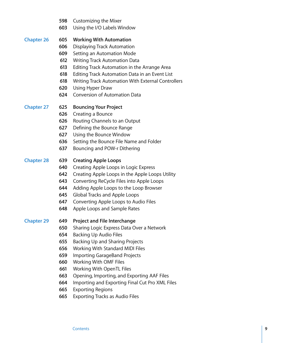 Apple Logic Express 8 User Manual | Page 9 / 1055