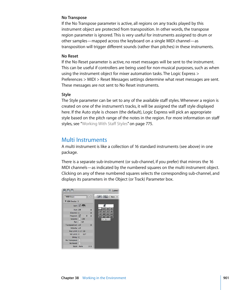 Multi instruments, Thwhile exploring the | Apple Logic Express 8 User Manual | Page 901 / 1055
