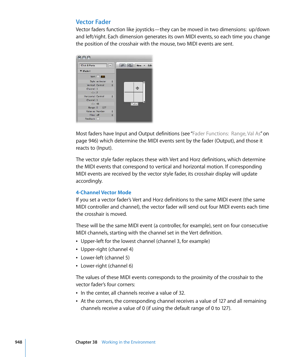 Vector fader | Apple Logic Express 8 User Manual | Page 948 / 1055
