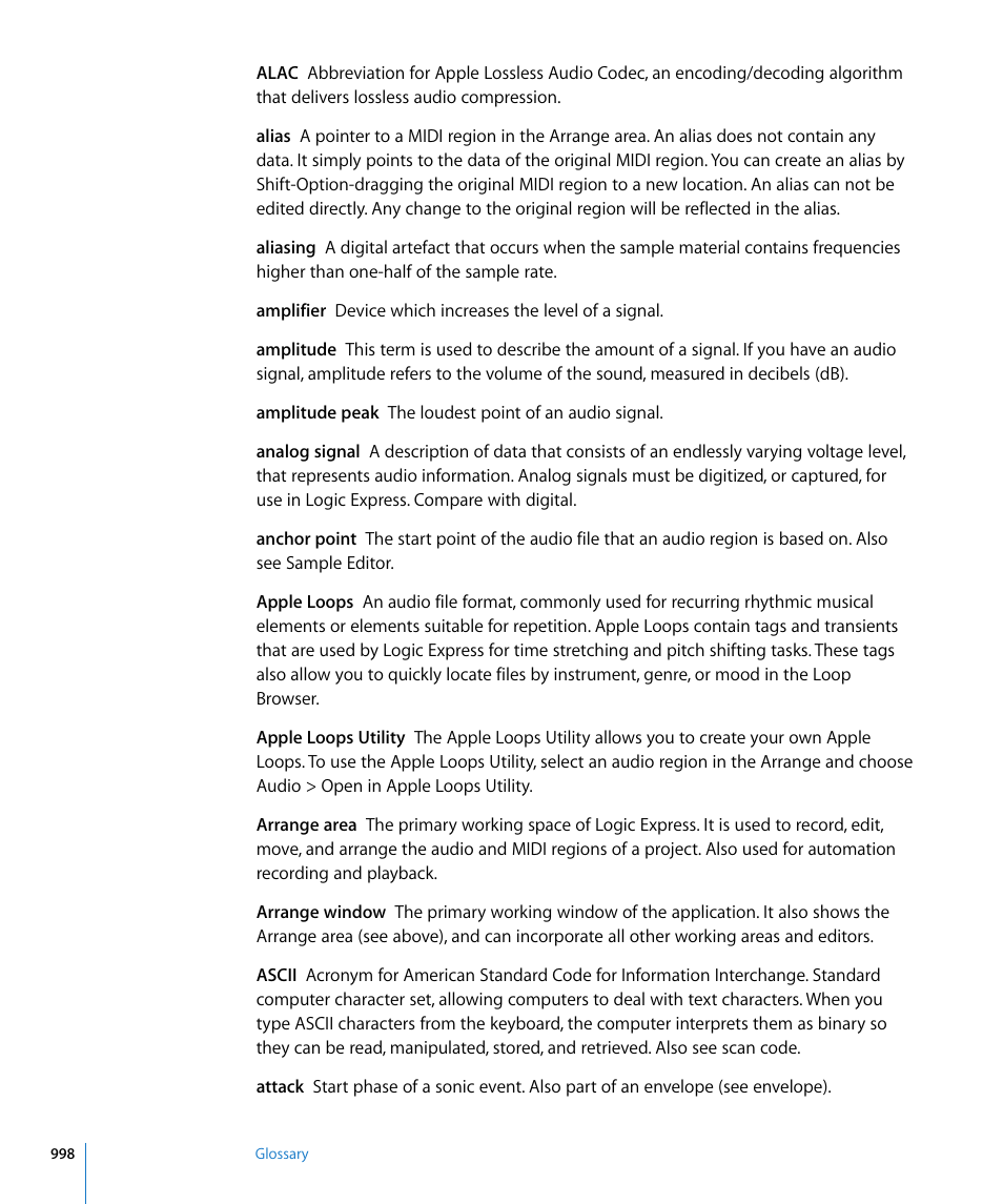 Apple Logic Express 8 User Manual | Page 998 / 1055