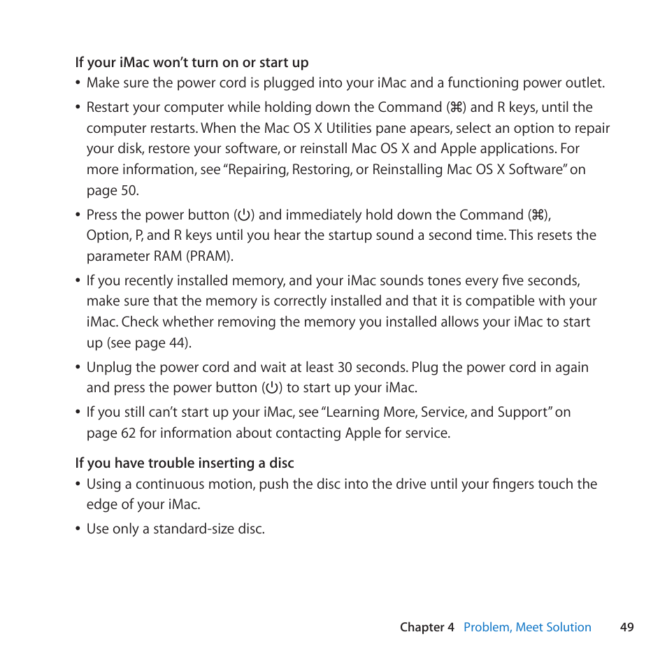 Apple iMac (21.5-inch and 27-inch, Mid 2011) User Manual | Page 49 / 88