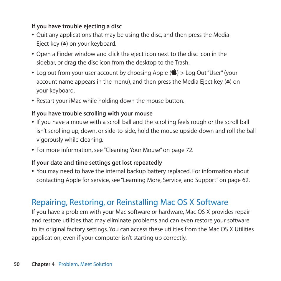 Apple iMac (21.5-inch and 27-inch, Mid 2011) User Manual | Page 50 / 88