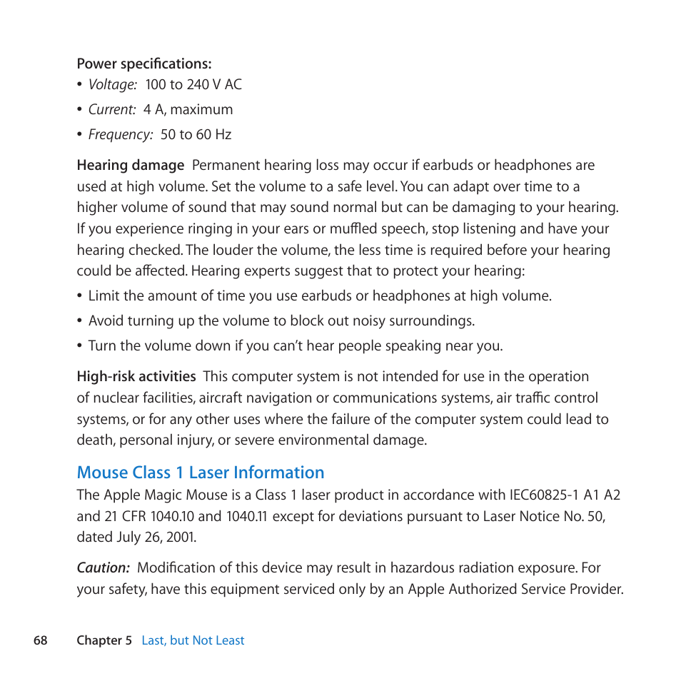 Apple iMac (21.5-inch and 27-inch, Mid 2011) User Manual | Page 68 / 88